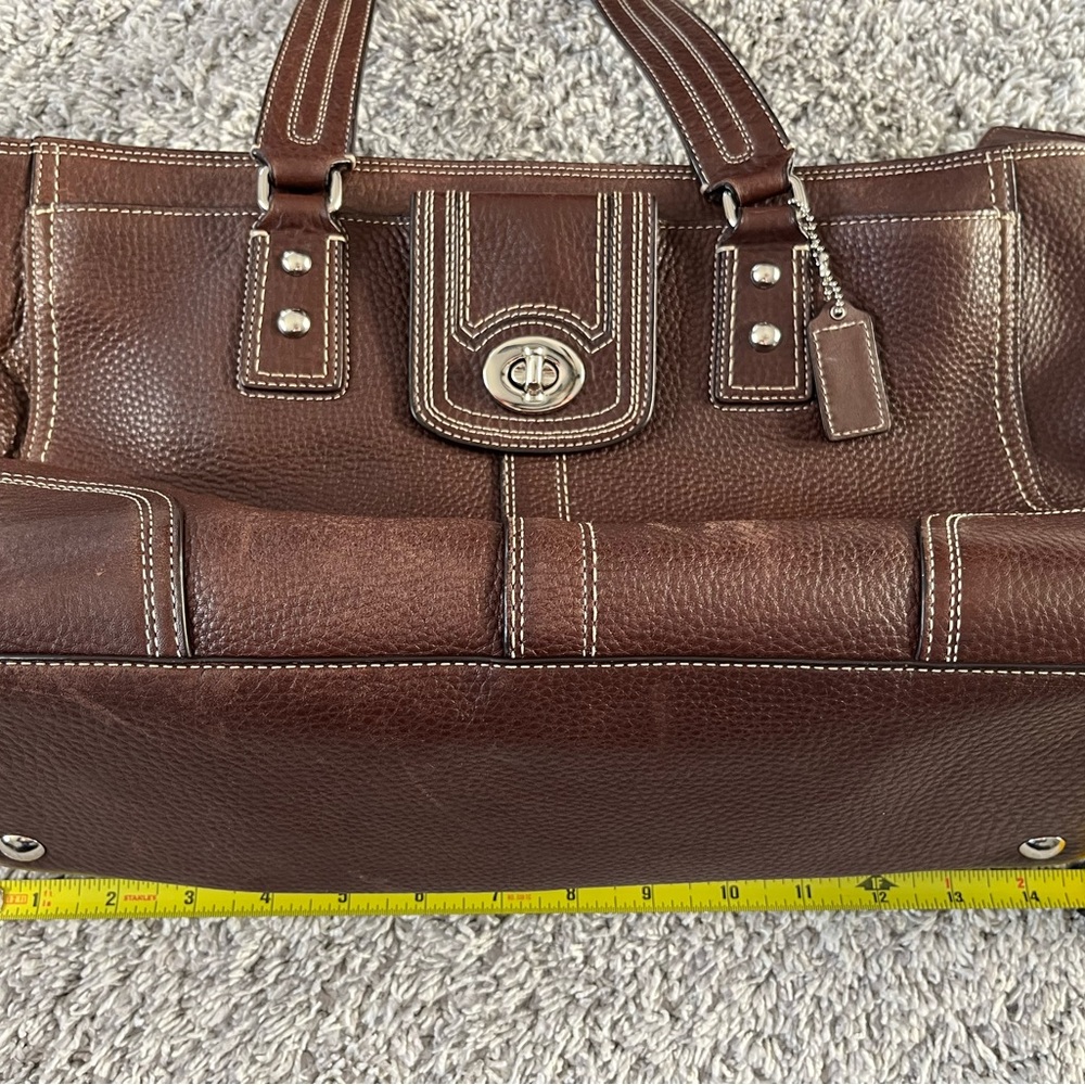 Coach Dark Brown Leather Handbag - Picture 7 of 9